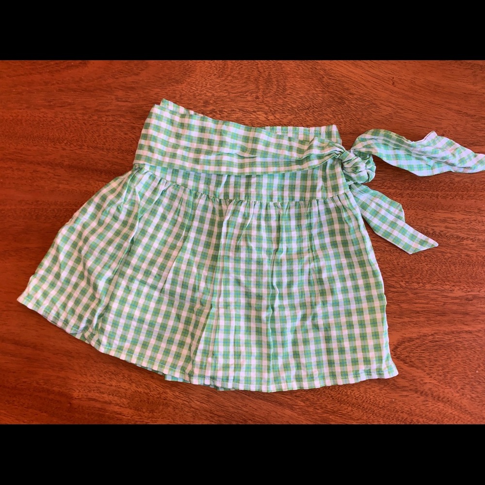 Pollilips Green and White Checkered Skort